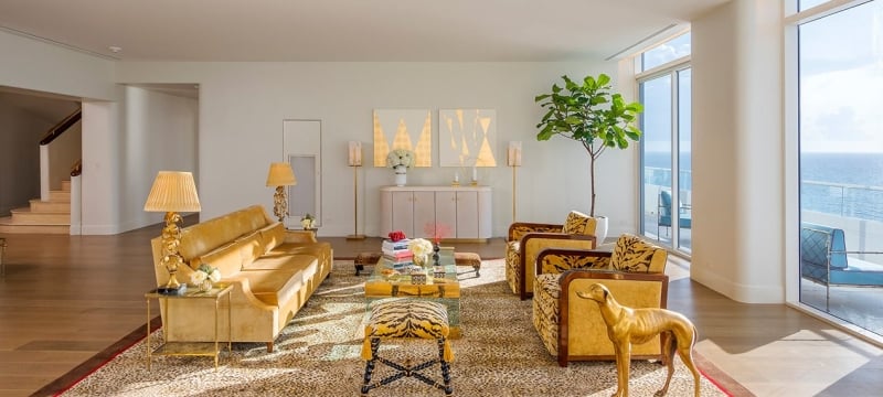 hotel penthouse living area