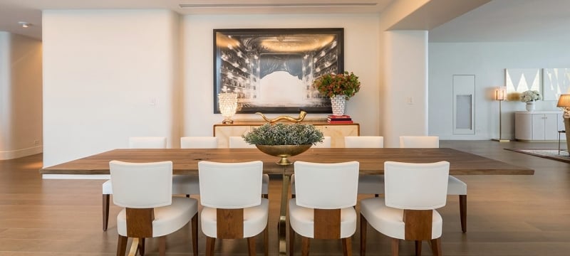 dining table in hotel penthouse