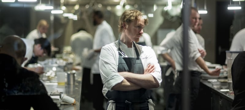 Chef Alinea watching his staff working