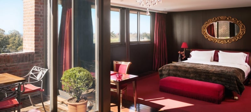 presidential suite hotel bedroom and balcony